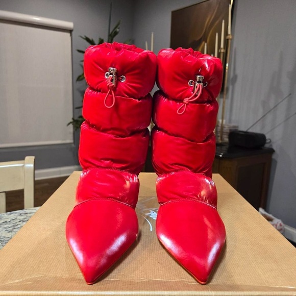 🔥 NEW Christian Louboutin Astro Pointue 85mm Puffer Booties Size 41 - Picture 3 of 14